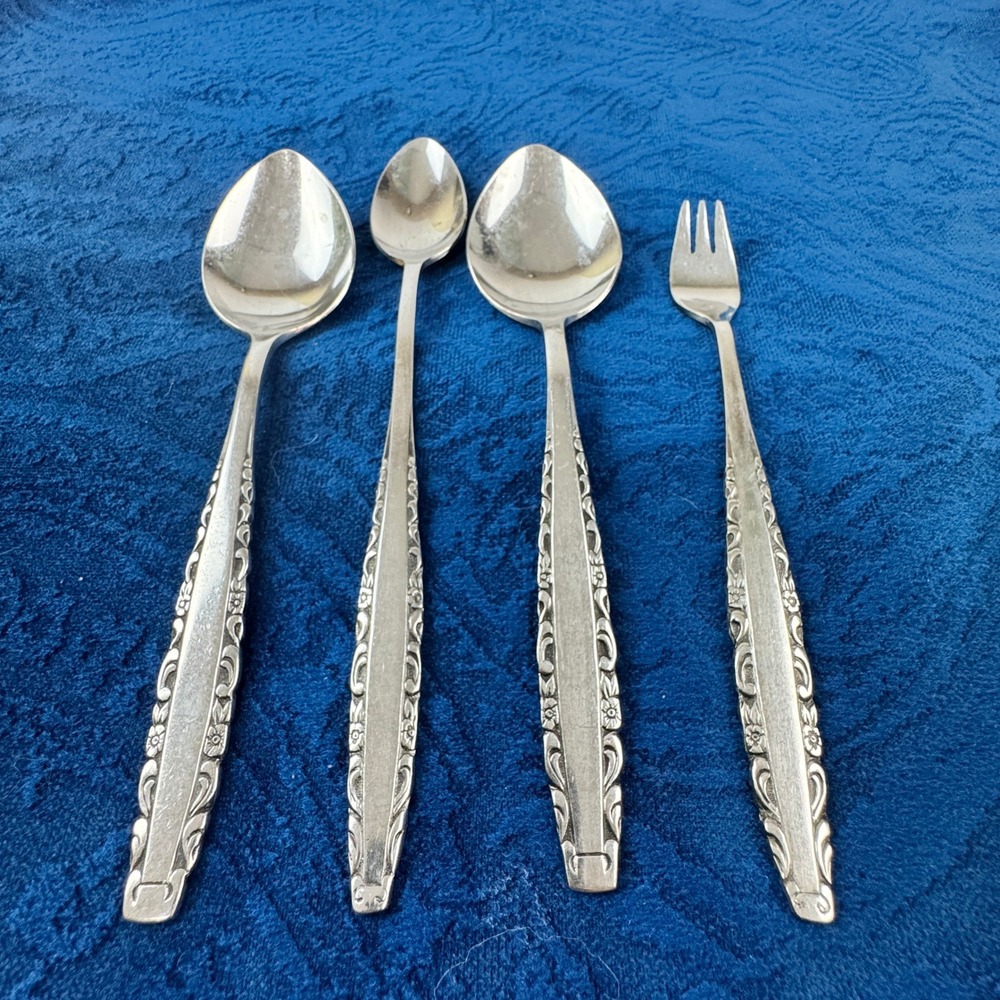Northland Stainless Korea Love Story Flatware Mixed Lot 3 Spoons 1 Fork Silver